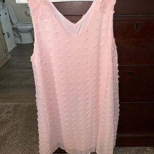 Elegant Pink Sleeveless Dress